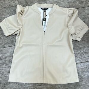 NWT vegan leather top